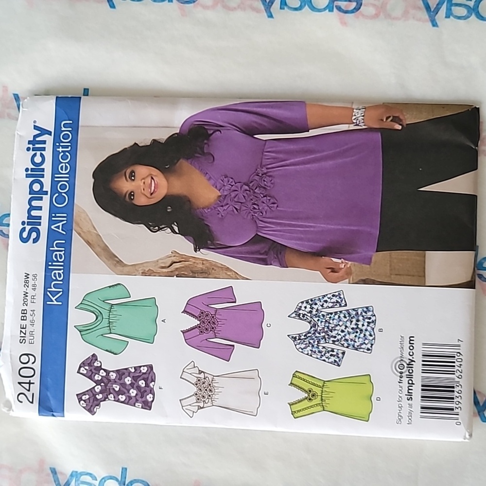 Simplicity Womens Tops with neckline Sleeve Variations Sewing Pattern 24…